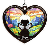 Personalized Pet Memorial Ornament, Dog Memorial Suncatcher Ornaments, Loss of Pet Christmas Ornaments for Dog Lovers